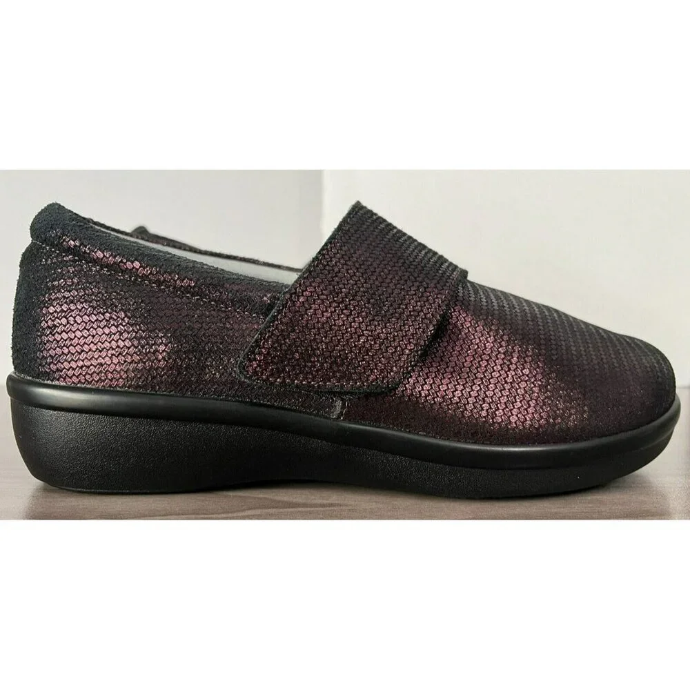 Alegria Lauryn Shoes Women's Size 38 W Wide Comfort‎ Burgundy Metallic LAU-302W